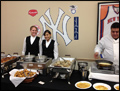 catered breakfast with biscuits and gravy at a corporate event on Long island