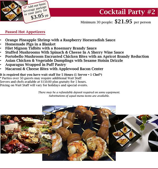 Cocktail Party Caterer Long Island Ny