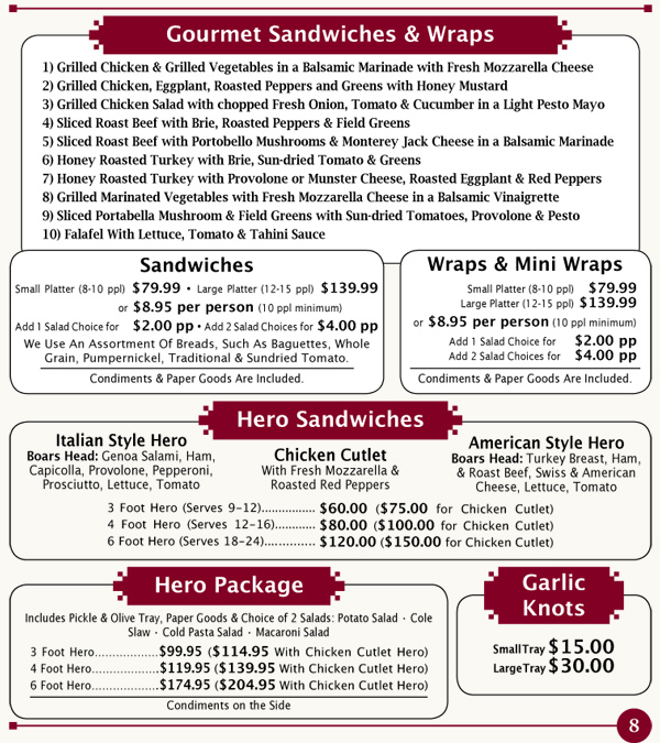 Long Island NY Off Premises Catering for Private and Corporate Parties